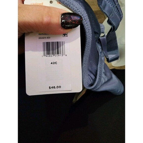 Warner's 42C Blue Cushioned Underwire For Support & Comfort Full Coverage - Picture 5 of 8